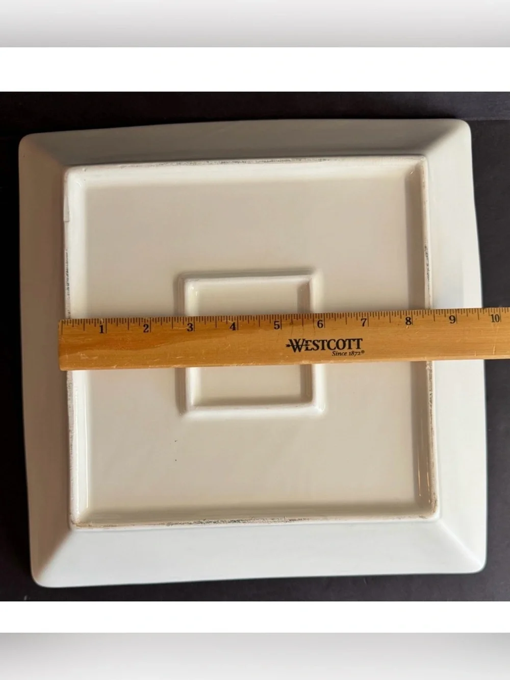Vintage Retired Williams Sonoma 13” Ceramic Square Serving Dish.Made in Italy.